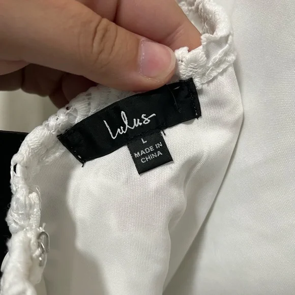 Lulus White Lace Dress with Open Back - Picture 4 of 4